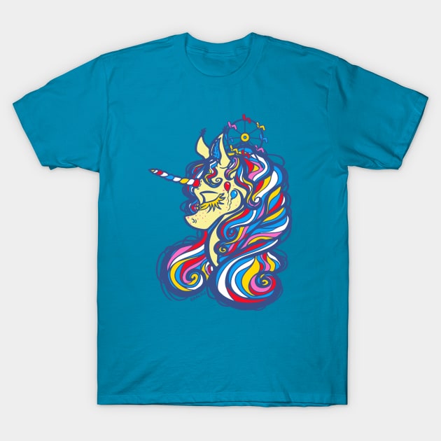 Carnival Unicorn T-Shirt by Jan Grackle